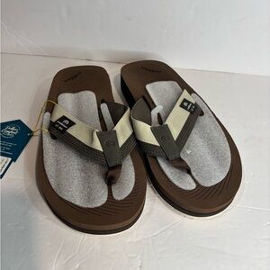 Men’s synthetic leather flip flop sandals